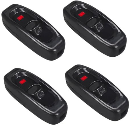 QUXVUIS 4pcs/set Inline ONOFF Switch With Indicator Light For Lamp And Fan Control On/Off Button Switches Dimmer Cable