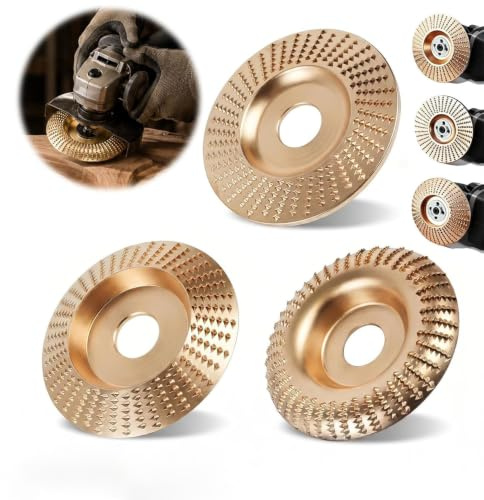 POP lina 3 Pezzi Intaglio Legno-Mola Disco 100mm x 16mm per Smerigliatrice Angolare, Smerigliatrice Angolare Disco per levigatura modellatura lucidatura del Legno