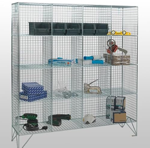 AMP Wire 16 Compartment Locker Without Doors 457mm Deep