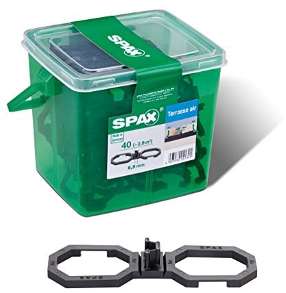 SPAX Air, zur besseren Belüftung, in Henkelbox M für ca. 2,8m², Abstand: 6,5mm, Schwarz, 5009422564009