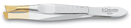 PINZA SESGADA ANCHA P.ORO 8 cm. D 3C
