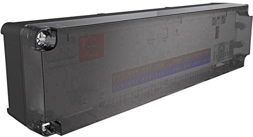 Salus KL08RF 230V Drahtloser Regelklemmleiste für 8 Raumthermostate und 24 Stellantriebe, 8 Zonen Steuerbox mit Pumpen- oder Kesselsteuermodul für Fußbodenheizung, ZigBee