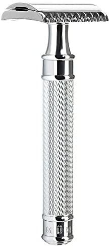 MÜHLE Traditional R41 safety razor | double edge open comb safety razor | sustainable eco-friendly and reusable | fits all standard DE razor blades | for men and women | chrome handle