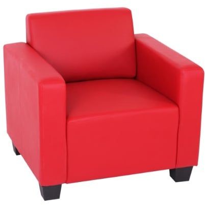 Modular Sessel Loungesessel Lyon, Kunstleder - rot