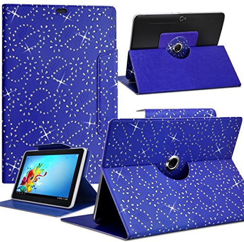 Seluxion - Funda universal para tabletas de 7, 8 y 9 pulgadas, color diamante azul Lenovo Tab A7-40 7