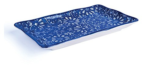 Excelsa Teller Sushi Ost, 20 x 12 cm, Porzellan 20 x 12 cm Fiori Blu