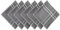 DII French Stripe, Tisch-Servietten-Set, Bauernhaus-Stil, 50,8 x 50,8 cm, Grau Chambray, 6 Stück