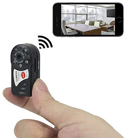 Mini caméra Espion, TKSTAR Mini HD WiFi Caméra de Surveillance Portable,Caméra IP WiFi,Caméra cachée,avec Vision Nocturne Infrarouge,Assistance iphone/Android