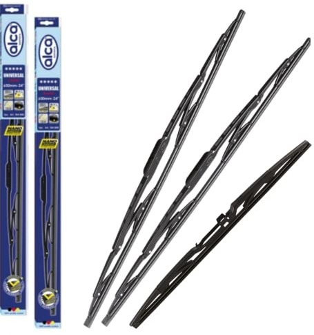 Alca Germany Universal Windscreen Wiper Blades Front Rear Classic 241412 Fits Nissan Note 2006-2013 AU2414H12ARC