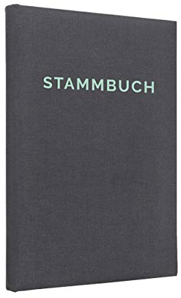 Hochzeitideal Stammbuch der Familie Serie 'Linea' Leinen dunkelgrau (Mint, 21,0 x 14,0)