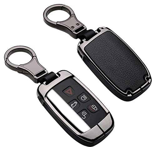 ontto Coque de clé de Voiture en Alliage de Zinc pour Land Rover Range Rover Sport Evoque 4 Discovery Sport 2 Jaguar avec Porte-clés Noir