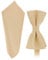 SHIPITNOW Männer Fliege und Einstecktuch Set Champagne - 18 farben - Herren Fliege mit Einstecktücher - Beige Bow Tie and Pocket Square Für Hochzeit, Party