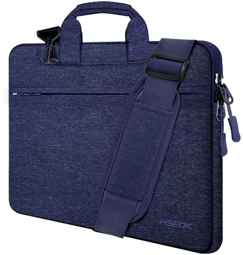 HSEOK Bolso Bandolera/Maletín para Portátil 15-16, Funda Protectora Laptop Sleeve Dura y Impermeable para 15 16 MacBook Pro, 15-15.6-16 Notebook, D02B01-2