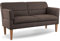 CAVADORE 2,5-Sitzer Küchensofa Kira / Sitzbank für Küche, Esszimmer oder Wohnküche inkl. Armteilverstellung / Leichte Fleckenentfernung dank Soft Clean / 168 x 94 x 81 / Flachgewebe: Braun