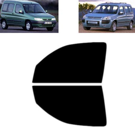 Passgenaue Tönungsfolie für-Citroen Berlingo 5-Türen 1997-2009 - Vordere Seitenscheiben (35% Mittelschwarz)