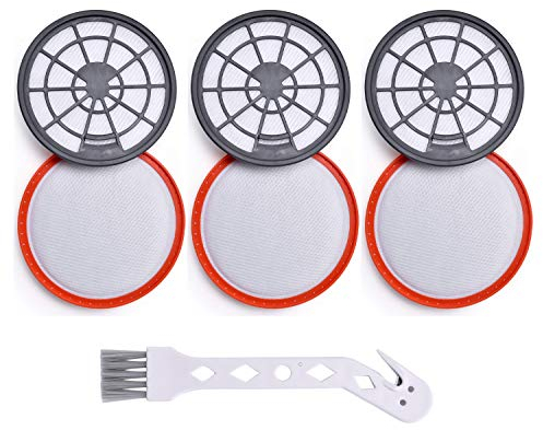 Artraise 3 Pack Type 95 Filters for Vax Replacement Filter Pre & Post Motor Filter Kit for Vax Air Compact Series Upright Vacuum Cleaners