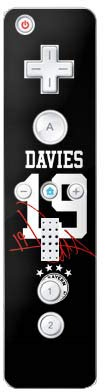 DeinDesign Skin kompatibel mit Nintendo Wii Controller Folie Sticker FC Bayern München FCB Davies