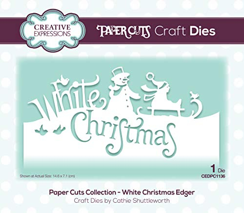 Unbekannt CEDPC1136 Paper Cuts Edger – Weiße Weihnachten – Bastelschablone, Metall, size 14.6 x 7.1 cm