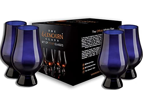 Glencairn Blue Whisky Glass, Set of4 in 4 Pack Gift Carton