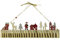 RiloStore Adventskalender mit Klammern 2-24 Kalender Weihnachtskalender braun Weiss rot Holz EDEL Holztiere 45cm lang