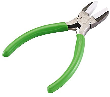 Fyearfly Pinze In Nylon A Naso Piatto, Mini Pinze Per Gioielli In Acciaio Al Carbonio, 135 Mm (Verde)