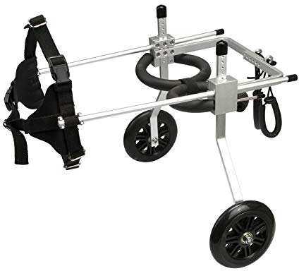 Anmas Rollstuhl für Hunde, ausziehbar, für Hunde mit Behinderung zur Rehabilitation der Beine hinten, zwei Rollstühle für Hunde (S)