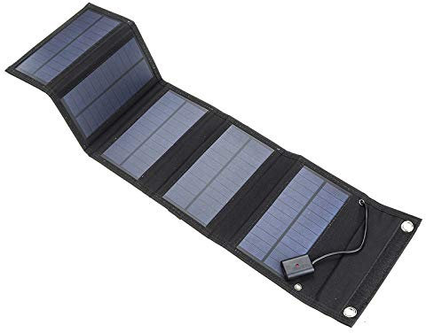 ALIKEE 12W Pliable USB Panneau Solaire Portable Pliant éTanche Chargeur de Panneau Solaire Chargeur ExtéRieur de Batterie d'alimentation Mobile