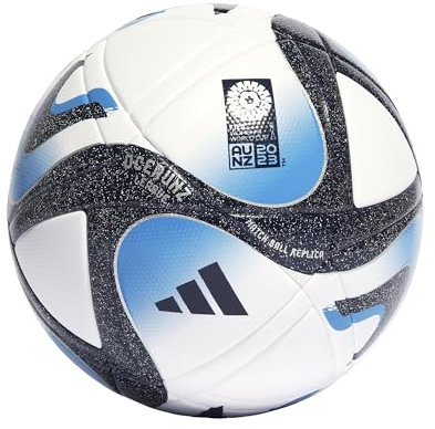 adidas Unisex-Adult Womens World Cup League Soccer Ball, White/Collegiate Navy/Bright Blue/Silver Metallic, 4