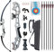 Monleap Archery Recurve Bogen und Pfeile Set für Erwachsene Metall Riser 54 Longbow Kit Rechtshänder gerader Bogen für Anfänger Outdoor Jagd Schießübungen (Silber 30lb)
