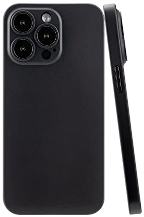 CELLBEE Kompatibel mit iPhone 14 Pro Hülle Case - Premium Slim Schutzhülle für iPhone, Extrem Dünn, Anti Kratzer, Schutz ohne Kompromisse, Deep Black - Schwarz