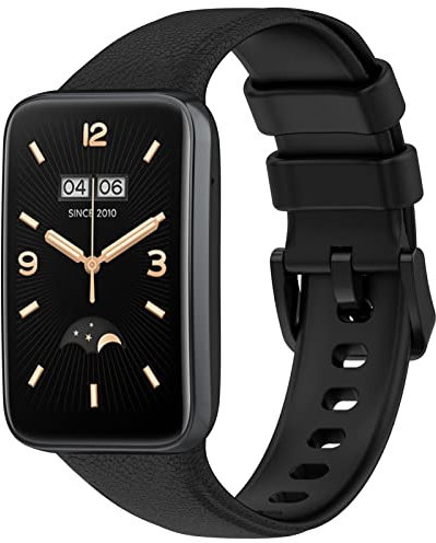 MOTONG Kompatibel mit Xiaomi Mi Band 7 Pro Ersatzband – Silikon-Ersatzarmband kompatibel mit Xiaomi Mi Band 7 Pro (Silikonschwarz)