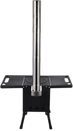 Zorestar Poêle à bois de camping en plein air – Poêle à bois portable pour l'extérieur – Poêle à bois pour camping – Réchaud de tente pour granulés de bois – Petits poêles à bois d'extérieur pour la