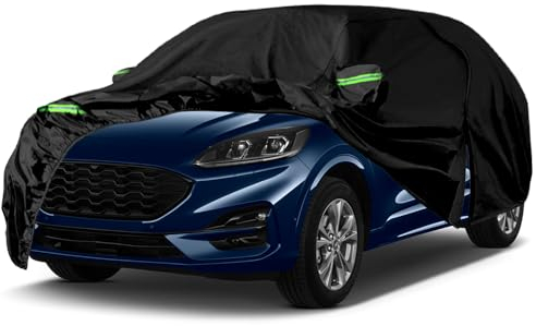 Autoabdeckung Wasserdicht Kompatibel mit Ford Kuga 2008-2024, Atmungsaktiv Vollgarage Autoplane für Regen Sonne Staub Schutz Auto Abdeckplane Abdeckung
