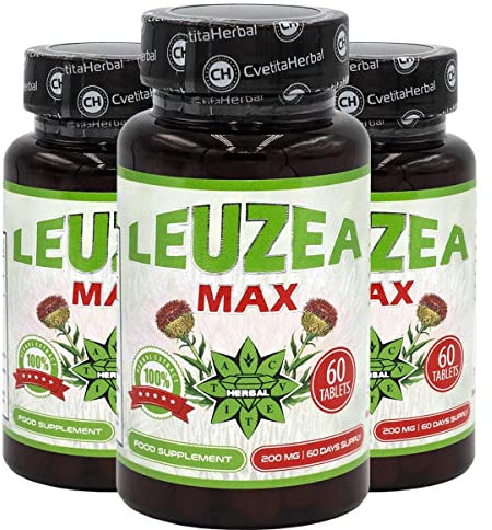 Leuzea carthamoides Ecydsterone Ecysteron Tabletten x 200mg Natürlicher Kräuterextrakt, Stärke, Ausdauer, Muscle Fuel Anabole Magermasse & Masse & Kraftgewinn, Muskelwachstumsaktivator (180)