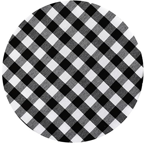 Large US Size for Handmade Reusable Cotton Fabric Bowl Covers - Two Layers of Fabric (Only Extra Large Set of 3, Black plaid-2)