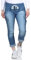 CLEO STYLE Damen Jeans Jogger Jogginghose Boy Friend im Vintage Look Sweatpants für Freizeit Sport und Fitness 21094 (Mittelblau)