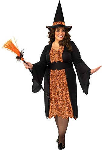 Forum Witch Ladies Costume, Adult Fancy Dress, Size Large UK 16-18 Halloween Halloween