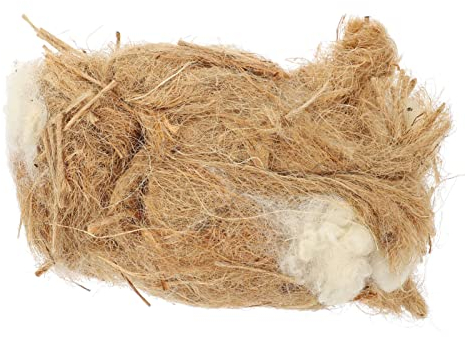 PATKAW 1 Beutel Natürliches Nistmaterial Für Vögel Jute Abfall Nistkissen Faser Vogelkäfig Gras Einstreu Für Nestbau Vögel Kleintiere