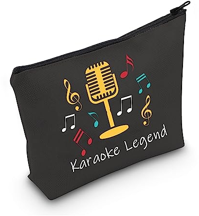 CYTING Lustiges singendes Geschenk Karaoke-Liebhaber Geschenk Karaoke Nacht Geschenk Karaoke Legende Kosmetiktasche Musik Fan Geschenk Karaoke Party Geschenk, Karaoke Legend Schwarz, wasserdichte