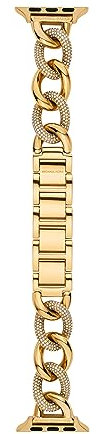 Michael Kors Band for Apple Watch; Stainless Steel Smart Watch Bands for Women; Compatible with Apple Watch 38mm, 40mm, 41mm, 38-45MM Gold Chain, One Size, Stainless Steel