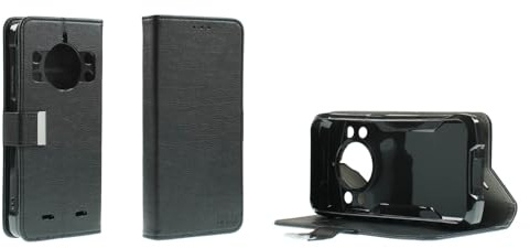 caseroxx Bookstyle Handytasche für Cubot Kingkong 9 in schwarz – Klapphülle mit Kreditkartenfächern, Magnetverschluss, Standfunktion & Rundumschutz für Display und Gehäuse