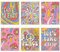 Bright Groovy Wandkunstdrucke, 70er Jahre Retro Hippie Raumdekor Poster mit psychedelischen Landschaften im Bogen, fröhliche Blumen 8x10 Zoll (20.3x25.4cm) Ungerahmt