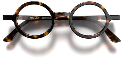 LONDON MOLE® Moley lunettes de lecture | Lunettes de lecture rondes cool | Hommes Femmes Unisexe | Charnières à ressort
