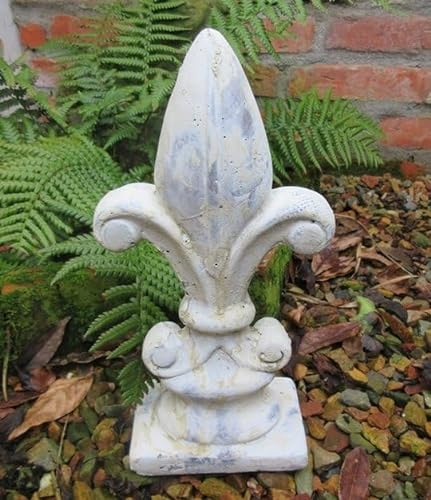 Generisch Lilie Fleur de LIS GARTENFIGUR 26cm HOCH LANDHAUSTIL GARTENDEKO TERRAKOTTA DR-1223