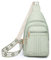 Myhozee Brusttasche Damen Sling Bag, Vegan Leder Crossbody Bag Klein Schultertaschen Crossover & Rucksack Vintage Umhängetasche für Outdoorsport,Wandern, Radfahren,Reisen-Grün