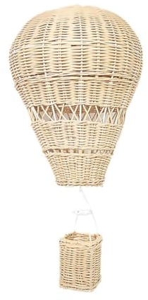 Rattan gewebte Heißluftballon hängende Dekorationen für Babyzimmer Kindergarten Ornamente Wand Dekorative Handwerk Handarbeit