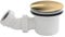 Resin Shower Tray Mega Flow Waste - White with Brushed Brass Top