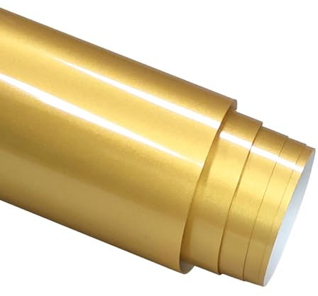 FORBELL Plotterfolie Textil, 30.5cm X 6,1M Textil Bügeltransferfolie (Gold, 6,1M)