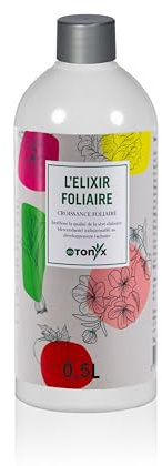 BioTonyx - Engrais Liquide Biologique Croissance Foliaire Elixir FOLIAIRE - Développement des Feuilles pour Une Meilleure Photosynthèse - Made in France & UAB – 0,5L