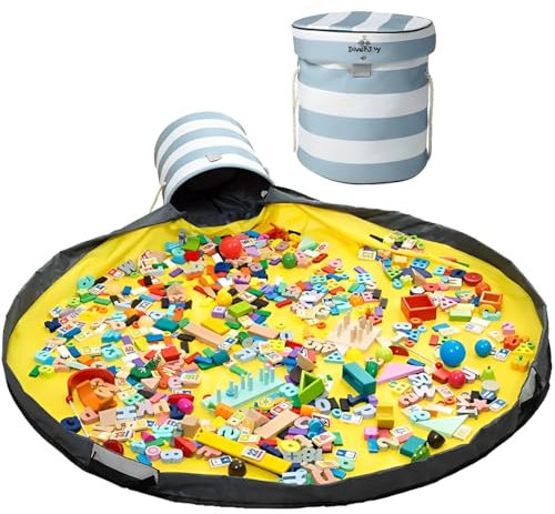 DiverJoy - Cajas almacenaje juguetes infantil - baul juguetes infantil - cesta para guardar juguetes - bolsa playa juguetes - playa bebe - alfombra juegos bebe